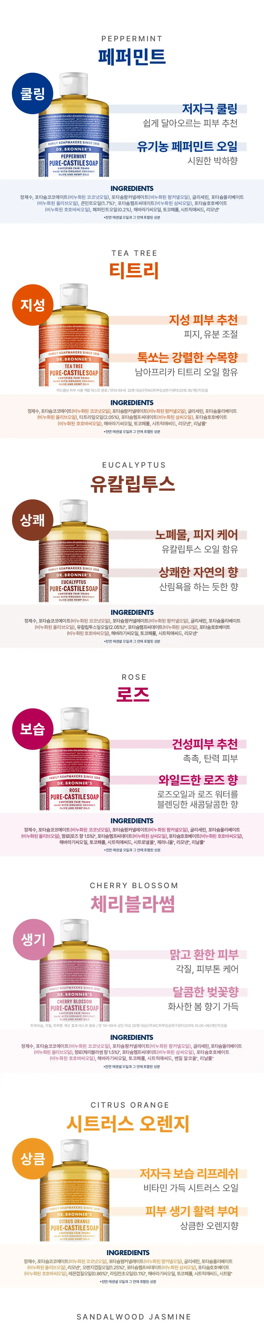 [대용량 바디워시] 닥터 브로너스 퓨어 캐스틸 솝 950ml 12종 택 1 (기획/단품) 상세페이지 6